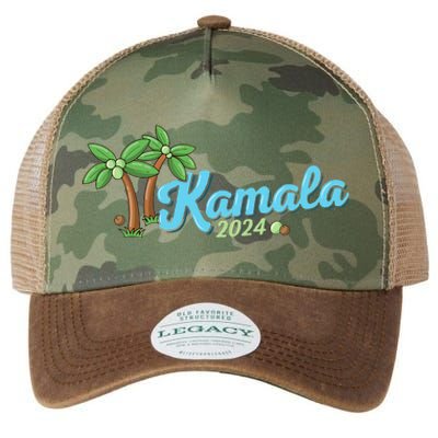 Kamala Harris Coconut Tree 2024 Democrat For President Legacy Tie Dye Trucker Hat