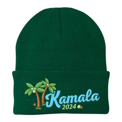 Kamala Harris Coconut Tree 2024 Democrat For President Knit Cap Winter Beanie