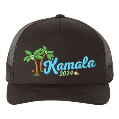 Kamala Harris Coconut Tree 2024 Democrat For President Yupoong Adult 5-Panel Trucker Hat