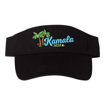 Kamala Harris Coconut Tree 2024 Democrat For President Valucap Bio-Washed Visor