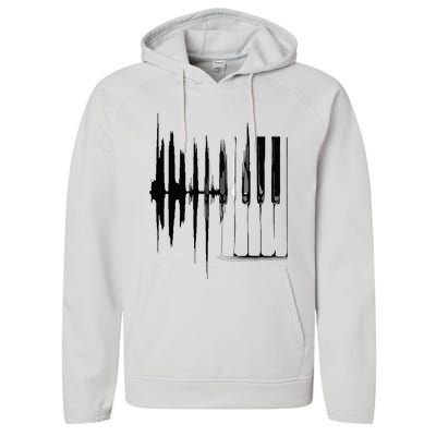 Keyboard Heartbeat Cool Piano And Organ Player Novelty Item Performance Fleece Hoodie