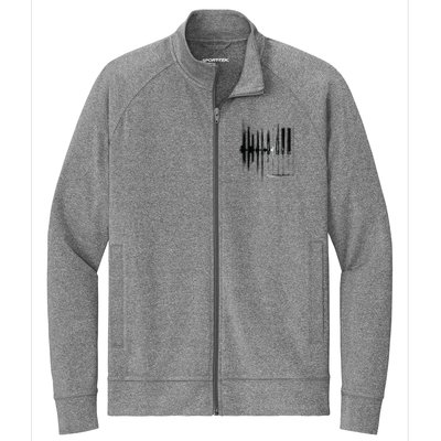 Keyboard Heartbeat Cool Piano And Organ Player Novelty Item Stretch Full-Zip Cadet Jacket