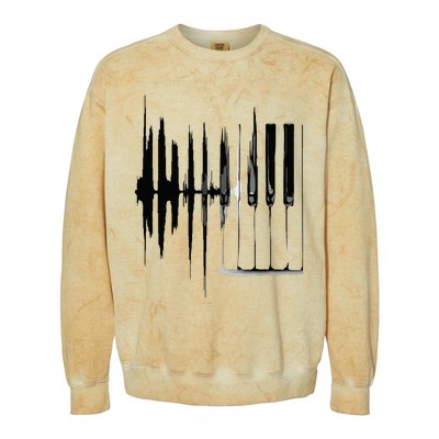 Keyboard Heartbeat Cool Piano And Organ Player Novelty Item Colorblast Crewneck Sweatshirt