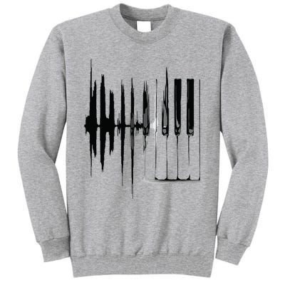 Keyboard Heartbeat Cool Piano And Organ Player Novelty Item Tall Sweatshirt