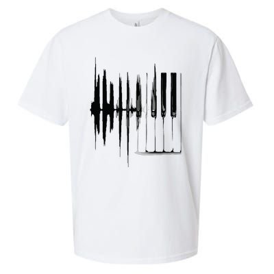 Keyboard Heartbeat Cool Piano And Organ Player Novelty Item Sueded Cloud Jersey T-Shirt