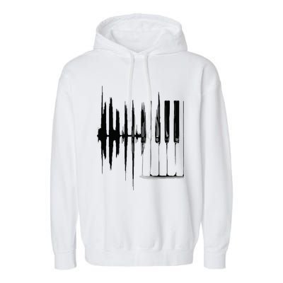 Keyboard Heartbeat Cool Piano And Organ Player Novelty Item Garment-Dyed Fleece Hoodie