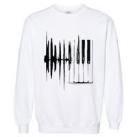 Keyboard Heartbeat Cool Piano And Organ Player Novelty Item Garment-Dyed Sweatshirt