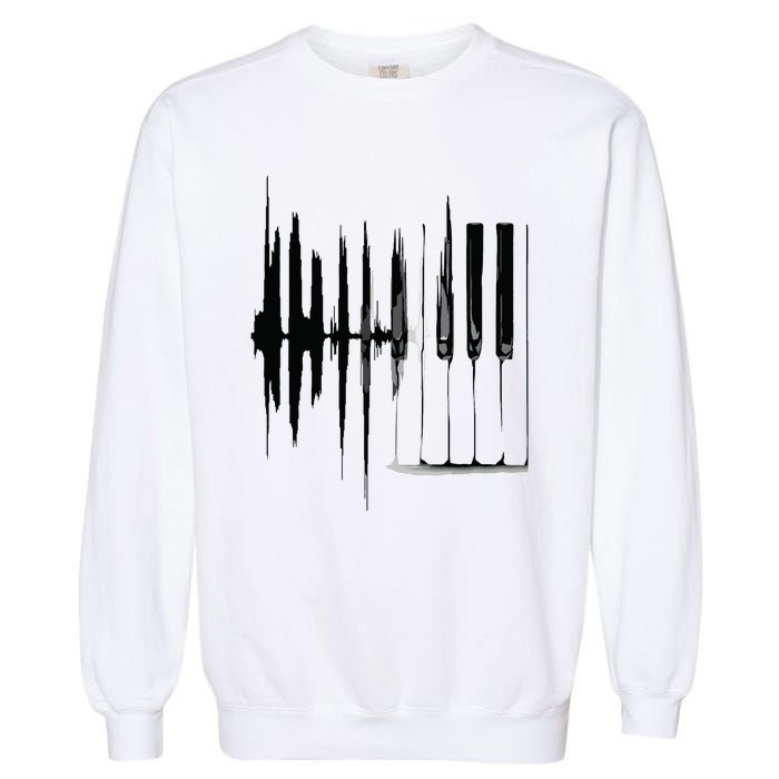 Keyboard Heartbeat Cool Piano And Organ Player Novelty Item Garment-Dyed Sweatshirt