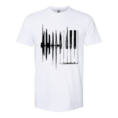 Keyboard Heartbeat Cool Piano And Organ Player Novelty Item Softstyle CVC T-Shirt