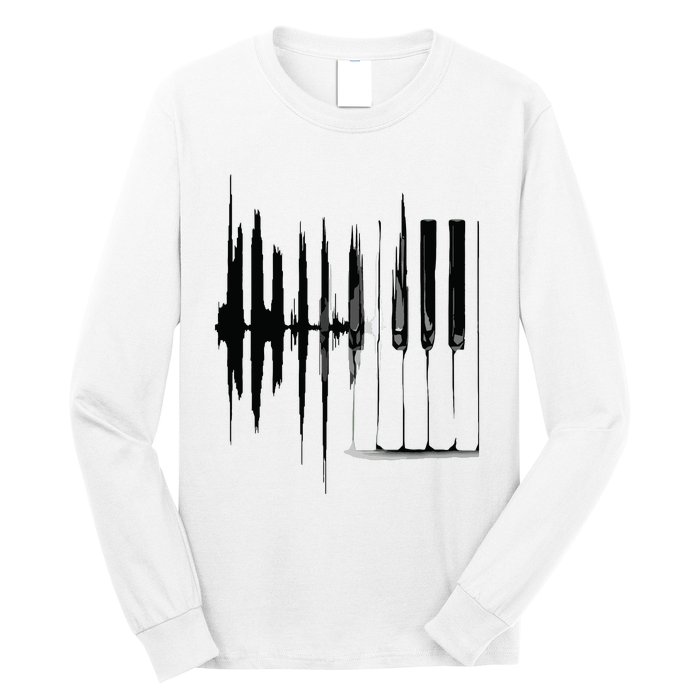 Keyboard Heartbeat Cool Piano And Organ Player Novelty Item Long Sleeve Shirt