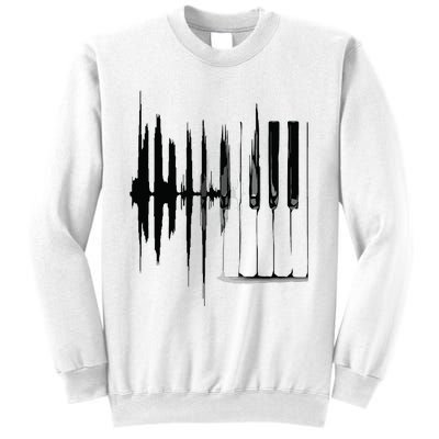 Keyboard Heartbeat Cool Piano And Organ Player Novelty Item Sweatshirt