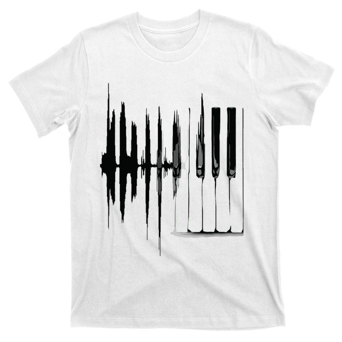 Keyboard Heartbeat Cool Piano And Organ Player Novelty Item T-Shirt