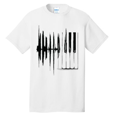 Keyboard Heartbeat Cool Piano And Organ Player Novelty Item Tall T-Shirt