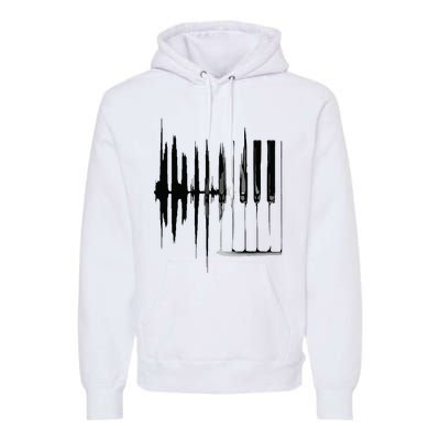 Keyboard Heartbeat Cool Piano And Organ Player Novelty Item Premium Hoodie