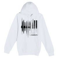 Keyboard Heartbeat Cool Piano And Organ Player Novelty Item Premium Pullover Hoodie