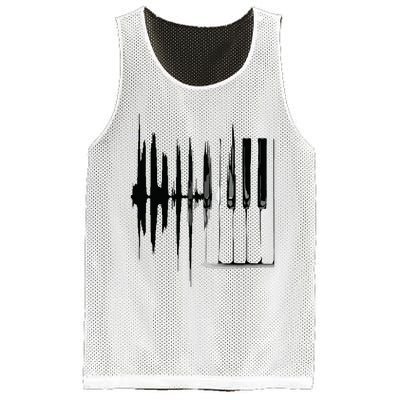 Keyboard Heartbeat Cool Piano And Organ Player Novelty Item Mesh Reversible Basketball Jersey Tank