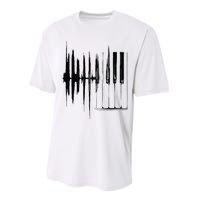 Keyboard Heartbeat Cool Piano And Organ Player Novelty Item Performance Sprint T-Shirt