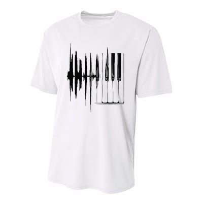 Keyboard Heartbeat Cool Piano And Organ Player Novelty Item Youth Performance Sprint T-Shirt