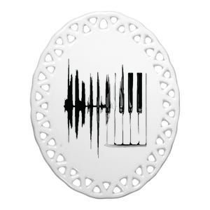 Keyboard Heartbeat Cool Piano And Organ Player Novelty Item Ceramic Oval Ornament