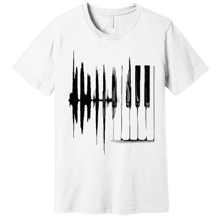 Keyboard Heartbeat Cool Piano And Organ Player Novelty Item Premium T-Shirt