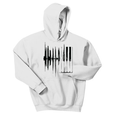 Keyboard Heartbeat Cool Piano And Organ Player Novelty Item Kids Hoodie