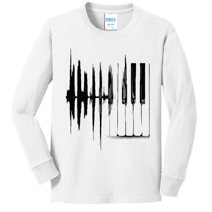 Keyboard Heartbeat Cool Piano And Organ Player Novelty Item Kids Long Sleeve Shirt