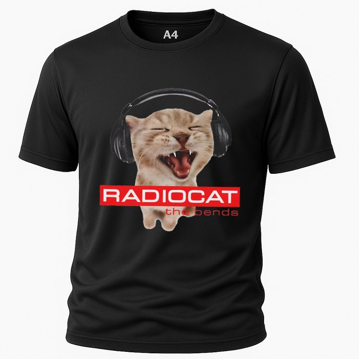 Kitten Headphones Cat Tech House Music Funny Cat Lover Cooling Performance Crew T-Shirt
