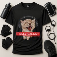 Kitten Headphones Cat Tech House Music Funny Cat Lover Cooling Performance Crew T-Shirt