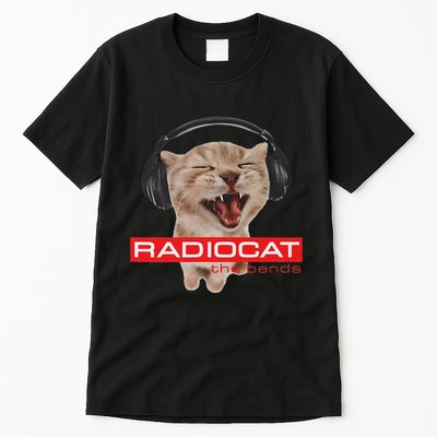 Kitten Headphones Cat Tech House Music Funny Cat Lover Tall T-Shirt