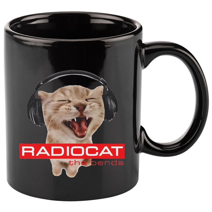 Kitten Headphones Cat Tech House Music Funny Cat Lover 11oz C Handle Ceramic Mug