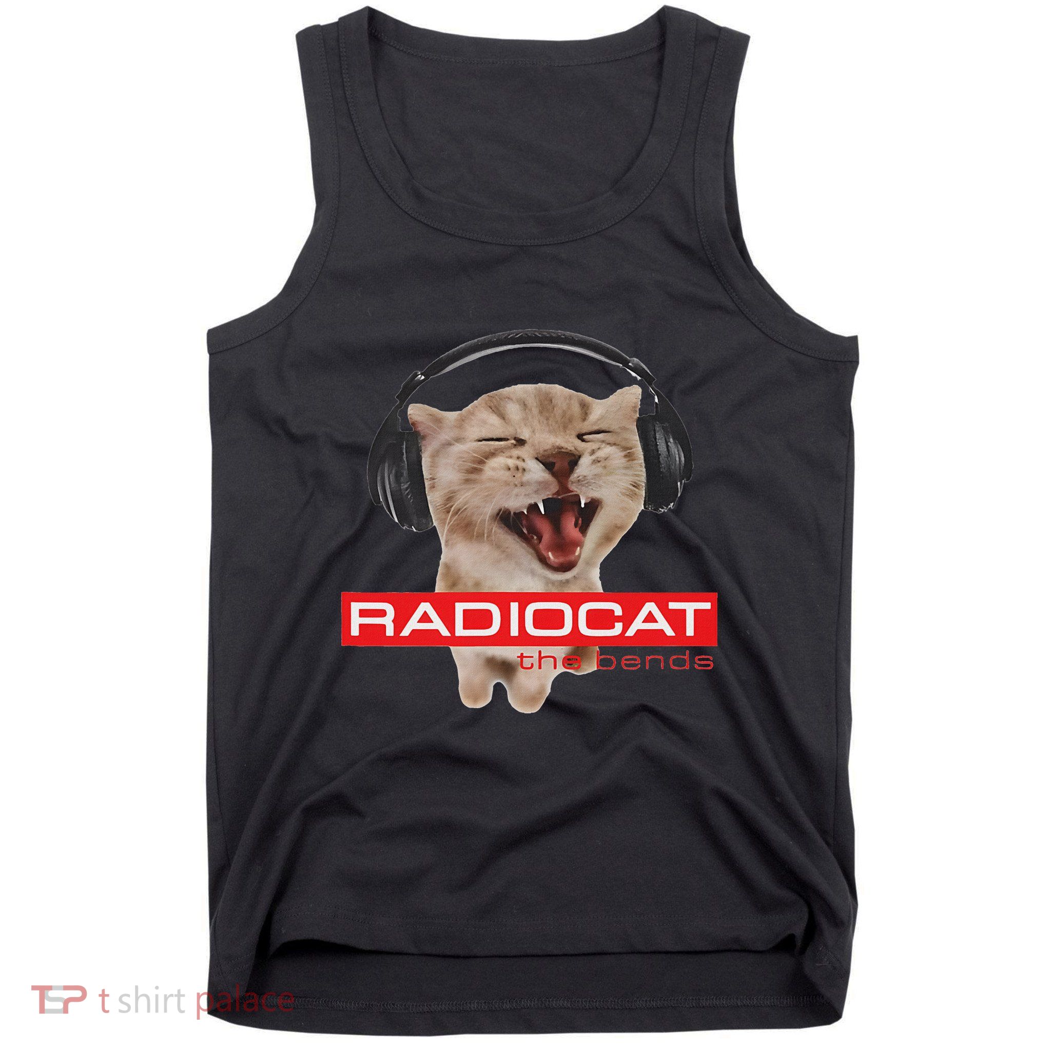 Kitten Headphones Cat Tech House Music Funny Cat Lover Tank Top