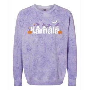 Kamala Harris Cat Lettering Funny Halloween Kamala Cat Colorblast Crewneck Sweatshirt