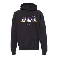 Kamala Harris Cat Lettering Funny Halloween Kamala Cat Premium Hoodie