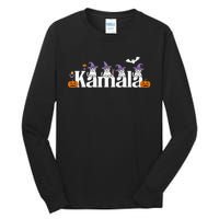 Kamala Harris Cat Lettering Funny Halloween Kamala Cat Tall Long Sleeve T-Shirt