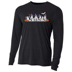 Kamala Harris Cat Lettering Funny Halloween Kamala Cat Cooling Performance Long Sleeve Crew