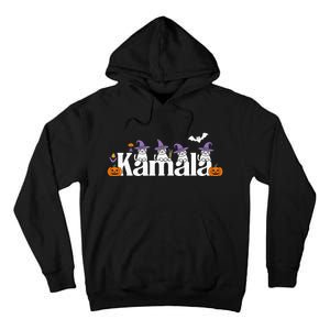 Kamala Harris Cat Lettering Funny Halloween Kamala Cat Tall Hoodie