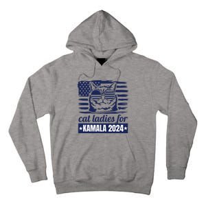 Kamala Harris Cat Lady 2024 Feminine Women Voting Funny Tall Hoodie