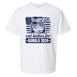 Kamala Harris Cat Lady 2024 Feminine Women Voting Funny Sueded Cloud Jersey T-Shirt