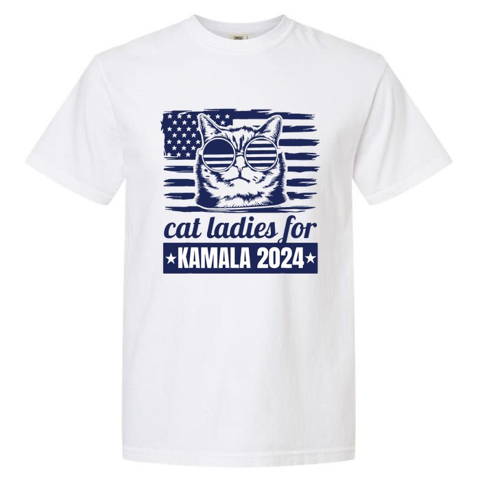 Kamala Harris Cat Lady 2024 Feminine Women Voting Funny Garment-Dyed Heavyweight T-Shirt