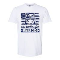 Kamala Harris Cat Lady 2024 Feminine Women Voting Funny Softstyle CVC T-Shirt