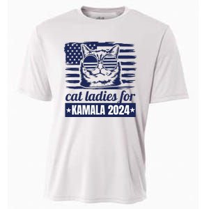 Kamala Harris Cat Lady 2024 Feminine Women Voting Funny Cooling Performance Crew T-Shirt