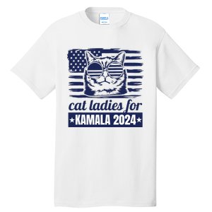 Kamala Harris Cat Lady 2024 Feminine Women Voting Funny Tall T-Shirt