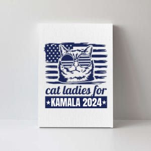 Kamala Harris Cat Lady 2024 Feminine Women Voting Funny Canvas