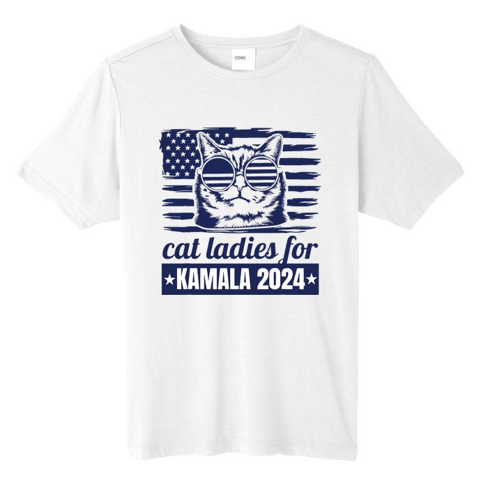 Kamala Harris Cat Lady 2024 Feminine Women Voting Funny Tall Fusion ChromaSoft Performance T-Shirt