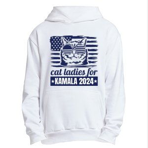 Kamala Harris Cat Lady 2024 Feminine Women Voting Funny Urban Pullover Hoodie