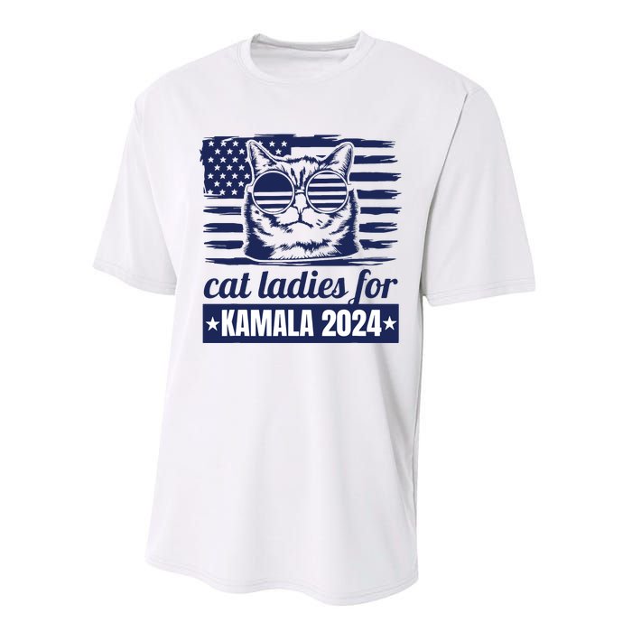 Kamala Harris Cat Lady 2024 Feminine Women Voting Funny Performance Sprint T-Shirt