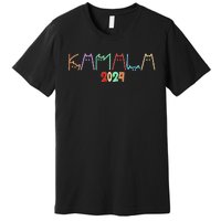 Kamala Harris Cat Lettering Funny Cat Ladies For Kamala 2024 Premium Premium T-Shirt