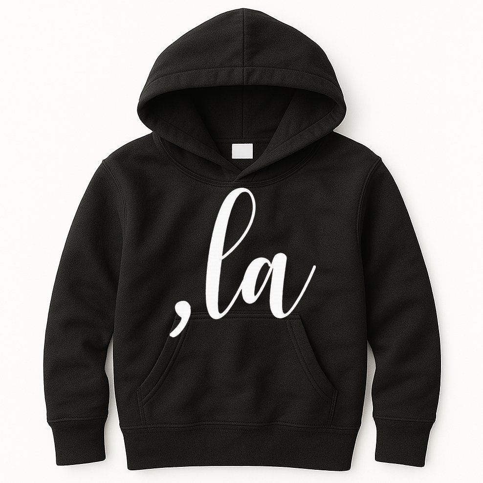 Kamala Harris Comma La Kids Hoodie