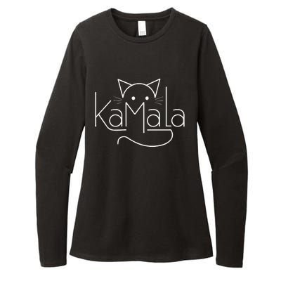 Kamala Harris Cat Lettering Positive Minimalist Gift Womens CVC Long Sleeve Shirt