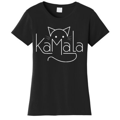 Kamala Harris Cat Lettering Positive Minimalist Gift Women's T-Shirt